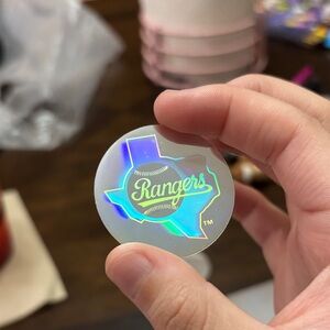 MLB Rangers Holographic Logo Disc - Blue and Green